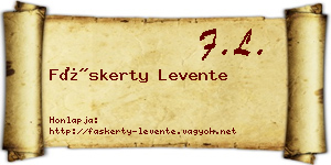 Fáskerty Levente névjegykártya