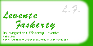levente faskerty business card