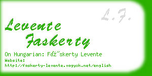 levente faskerty business card